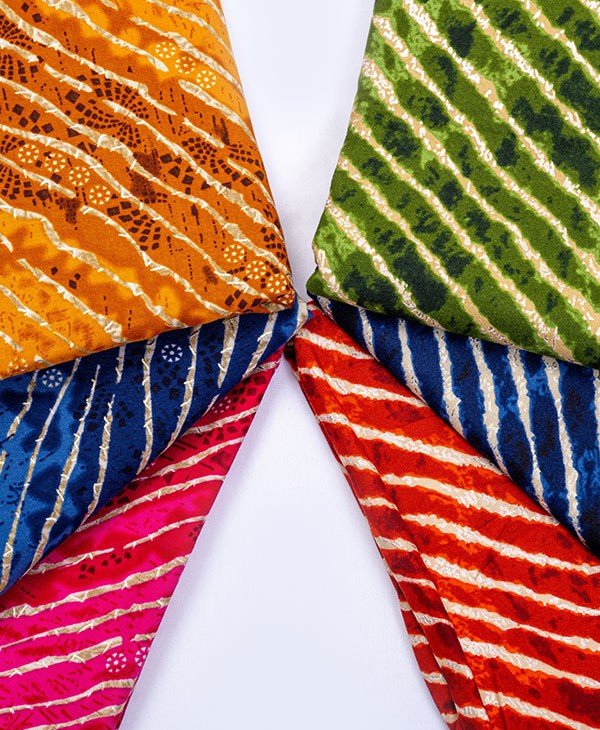 Colourful Lehriya Prints - KP Fashion - All Type of Ready Fabrics of Dyed & Print